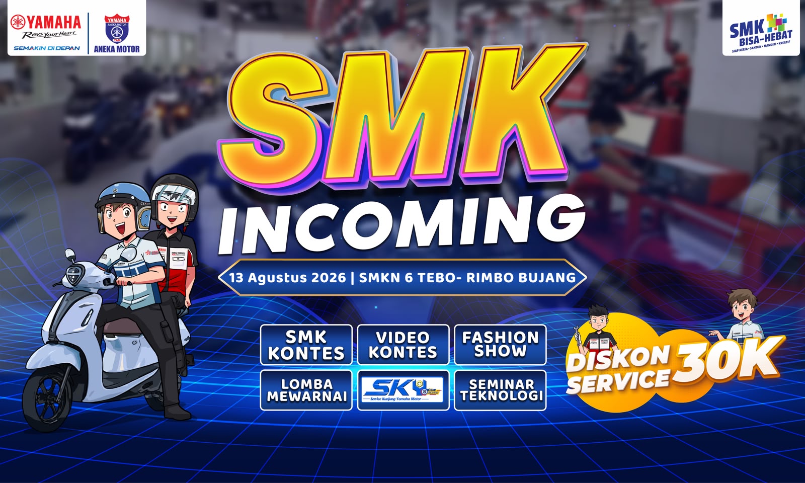 SMKN 6 Tebo dan Yamaha Gelar Ajang SMK Incoming Yamaha 2026